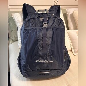 Eddie Bauer Navy Blue Stowaway Daypack Backpack